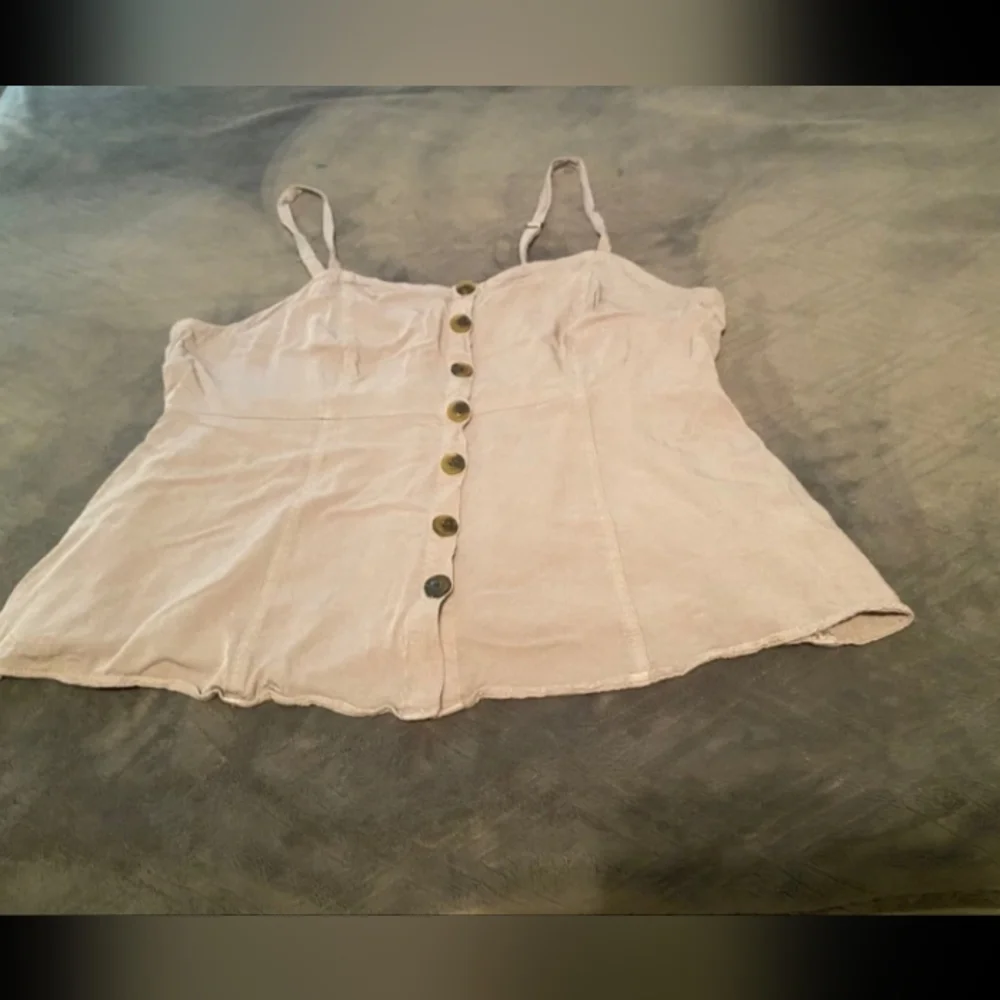 TORRID 100% Rayon Challis Button Down Tank Top.Purple/gray Women SZ.0 (L 12/14) - Picture 6 of 12